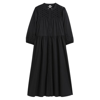 Cotton Embroidered Midaxi Dress LA REDOUTE COLLECTIONS