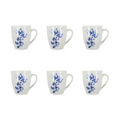 Lot de 6 mugs en porcelaine 36cl, CENTAUREE NOVASTYL