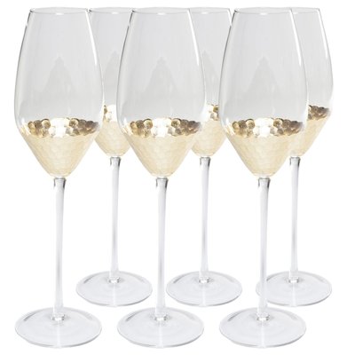 Lot de 6 flûtes à champagne, GOBI KARE DESIGN