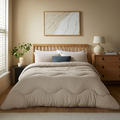 4.5 Tog Tufted Dot Coverless Duvet and Pillowcase Set NIGHT LARK