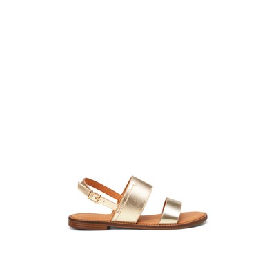 Sandale en cuir de vache avec effet brillant MARC O'POLO
