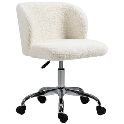 Chaise de bureau Polyester Blanc HOMCOM