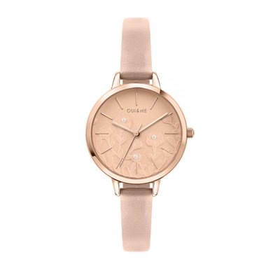 Montre Analogique En Acier Fleurette OUI & ME