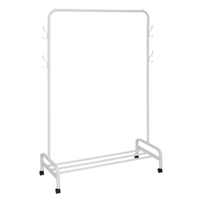 Portant à Vêtements Avec Patères En Métal Blanc ATMOSPHERA