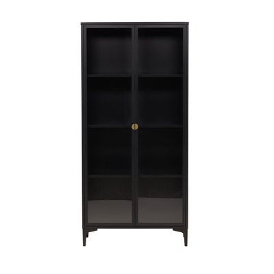 Vaisselier 2 portes en verre et métal H190cm - Piring VENTURE HOME