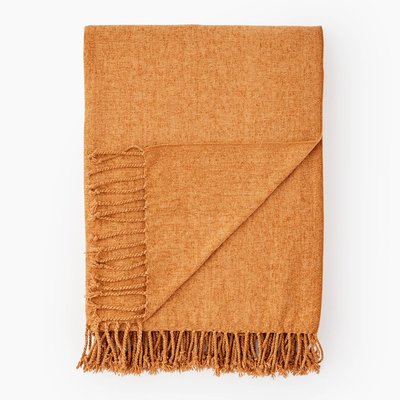 Plaid chenille, 130x170cm, 100% polyester recyclé MONOPRIX