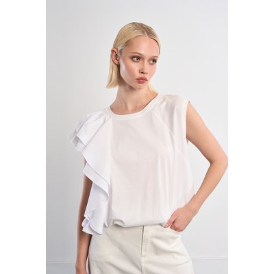 T-shirt en coton à volants LILI SIDONIO
