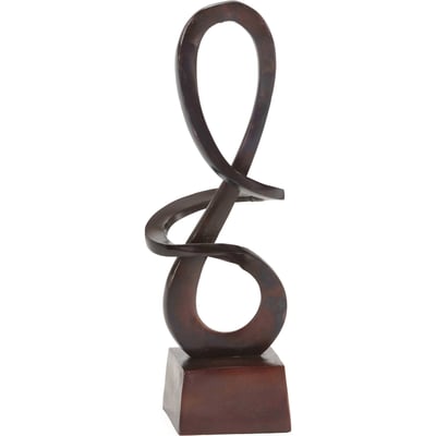 Sculpture en aluminium bronze vieilli forme organique RECOLLECTION