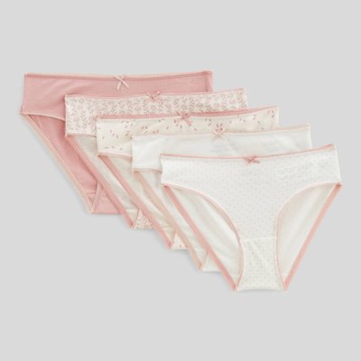 Lot de 5 culottes imprimés en coton BIO, certifié OEKO-TEX MONOPRIX