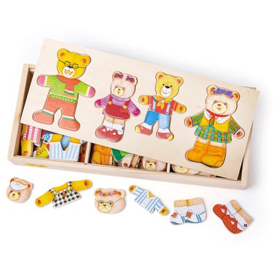 Famille ours à habiller en bois BIGJIGS