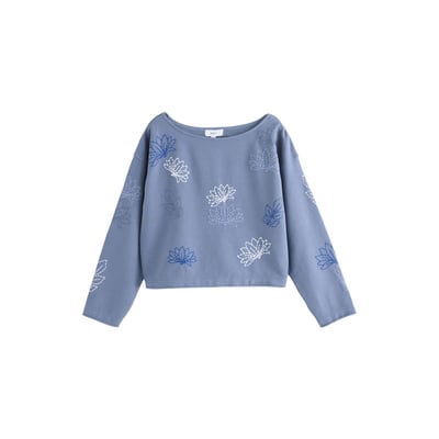 Sweat ample à fleurs brodées NEXT