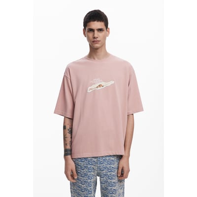 Desigual T-Shirt Manches Courtes Homme En Tricot - Style Original Et Coloré Signature Desigual
