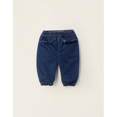 Pantalon en Denim avec Volants à La Taille ZIPPY