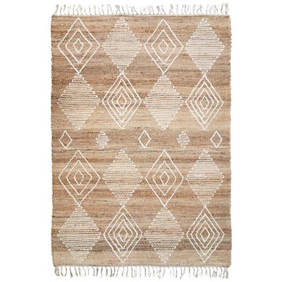 Tapis en chanvre avec motifs losanges en laine épaisse THE DECO FACTORY