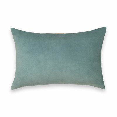 Set di 2 cuscini decorativi rettangolari con frange 30 x 50 cm blu Valvaria