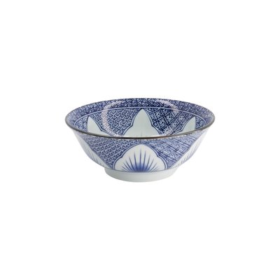 Bol Lily Flower Mixed Bowls Ramen Porcelaine Ø20,5 Cm 1,2 L Bleu TOKYO DESIGN STUDIO