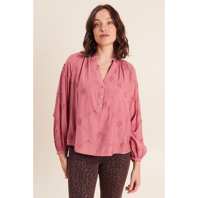 Blouse ample manches longues brodée BREAL