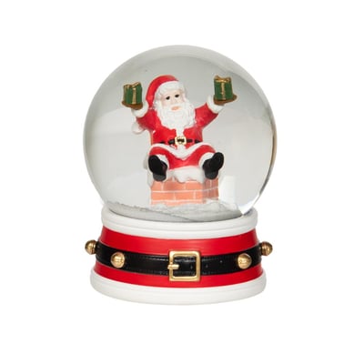 Boule à neige Père Noël cadeau en résine H12,5 cm AMADEUS