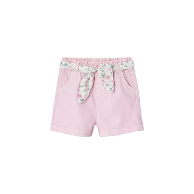 Short bébé avec sa ceinture fleurie VERTBAUDET