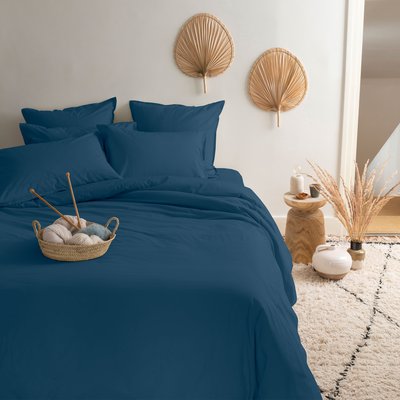 Housse de couette percale de coton NEO CARRE BLANC