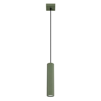 Suspension Aluminium Vert Olive GU10 1 Karbon EDEN