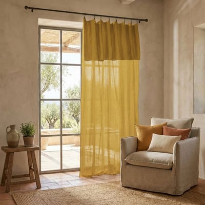 Rideau ajustable en 100% Gaze de Coton Terra EDEN