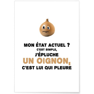 Affiche Oignon L'AFFICHERIE