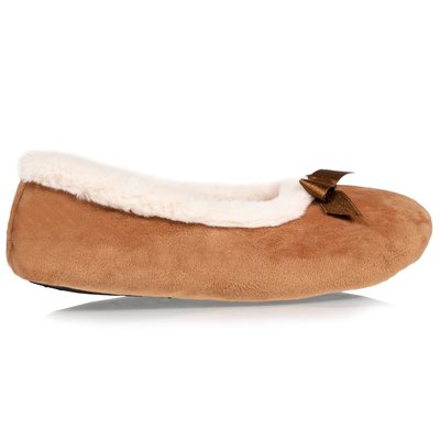 Chaussons Ballerines en microvelours ultra doux ISOTONER