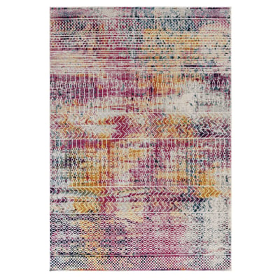 Tapis rose tissé plat moderne BARLY NOVATREND