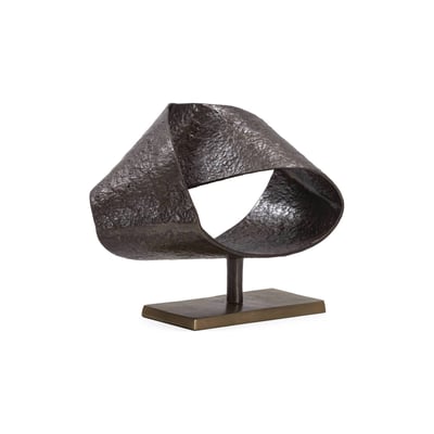 Sculpture abstraite figurative en métal RECOLLECTION
