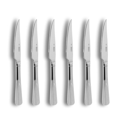 Lot de 6 couteaux à steak en acier inoxydable, ARES OGO LIVING