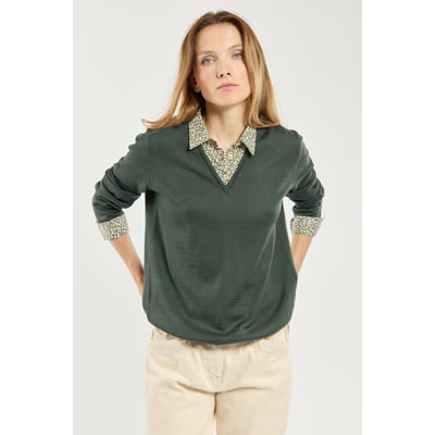 Pull trompe l'oeil - laine ARMOR-LUX
