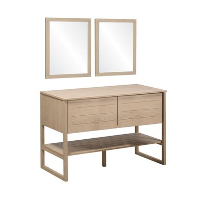 Meuble double +vasque +miroir ATOLL MOB IN
