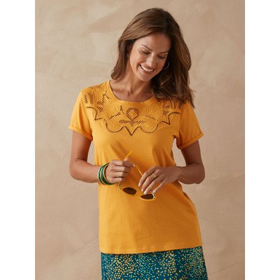 Tee-shirt fantaisie brodé et ajouré DAXON