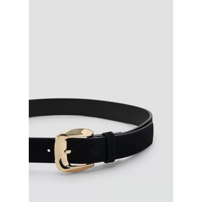 Ceinture en daim avec boucle carrée MANGO