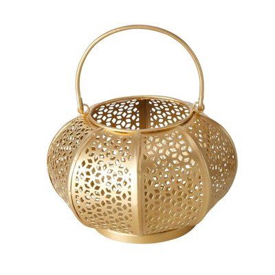 Lanterne métal doré style oriental WADIGA