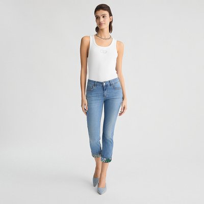 Pantalon skinny cropped avec revers bandana LIU JO