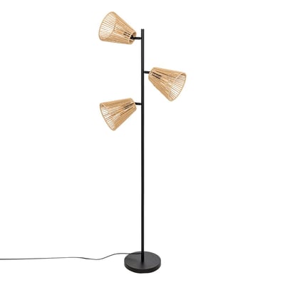 Lampadaire 3 bras orientables corde tressée GIADA ATMOSPHERA