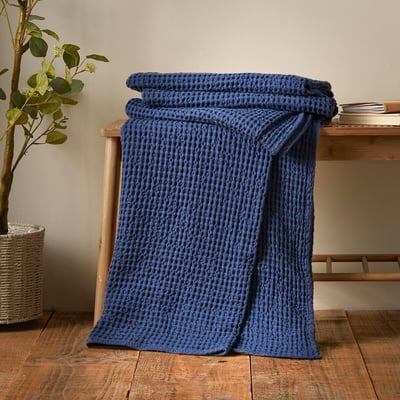 Jaipur Chunky Waffle Cotton Blanket Throw PINEAPPLE ELEPHANT