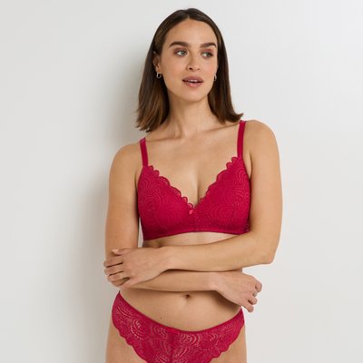 Soutien-gorge sans armatures ampliforme DENTELLE ROUGEGORGE LINGERIE
