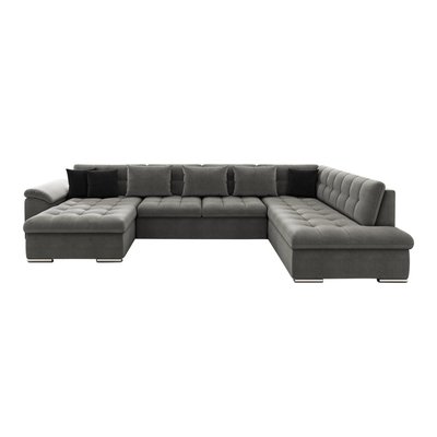 Canapé Panoramique Convertible Simili/tissu et velours 7 places - CHUCK LISA DESIGN