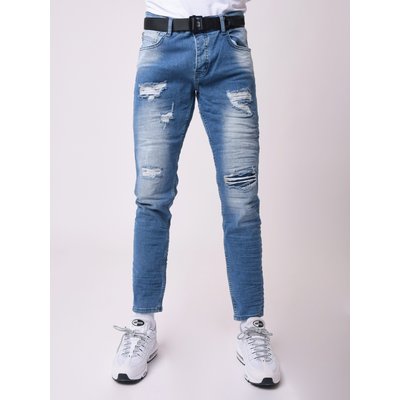 Jean Skinny bleu clair effet usé PROJECT X
