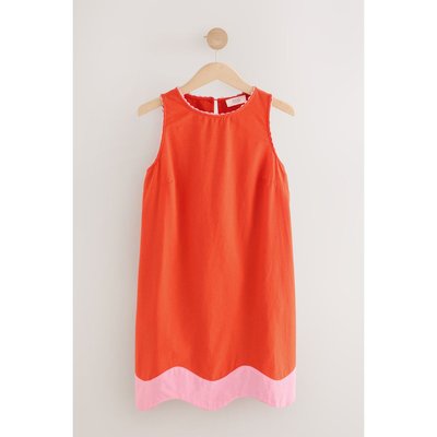 Robe courte droite à bord festonné NEXT
