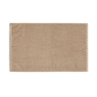 Tapis De Bain en Éponge unie et point feston triangulaire NERYDA MADURA