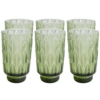 Lot de 6 verres à eau, FOGLI KARE DESIGN