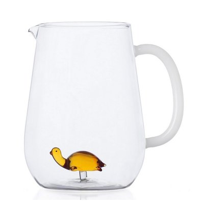 Carafe verre soufflé tortue  Animal Farm ICHENDORF