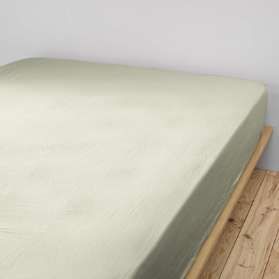 Drap housse double gaze de coton TERRE DE NUIT