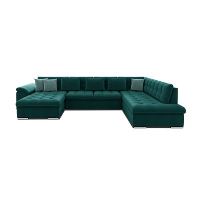 Canapé Panoramique Convertible Simili/tissu et velours 7 places - CHUCK LISA DESIGN