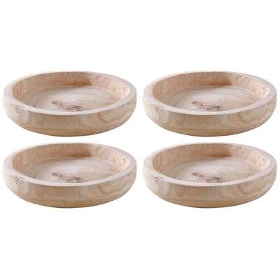 Plateau rond en paulownia (Lot de 4) AUBRY GASPARD