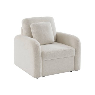 Fauteuil arrondi tissu bouclette MILANO SWEEEK